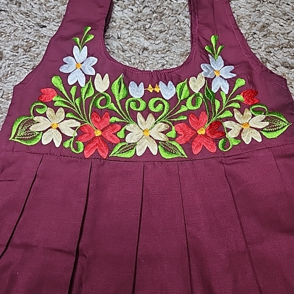 Girls Handmade Embroidery Girls Dress Sz 2 - Picture 3 of 7
